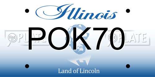 POK70 Illinois License Plate