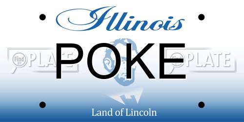 POKE Illinois License Plate