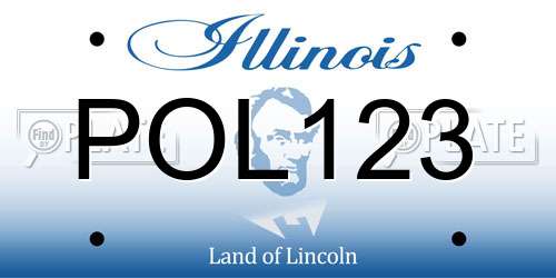 POL123 Illinois License Plate