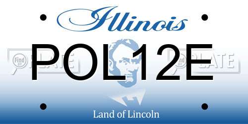 POL12E Illinois License Plate