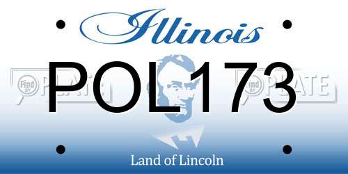 POL173 Illinois License Plate