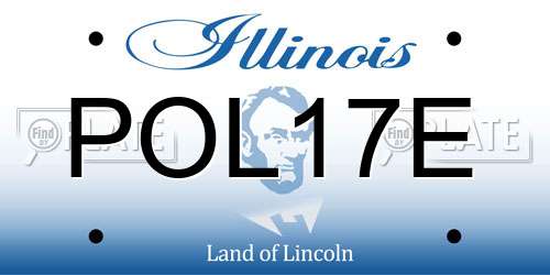 POL17E Illinois License Plate