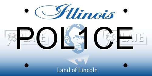 POL1CE Illinois License Plate