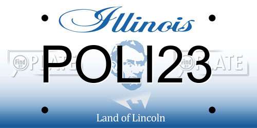 POLI23 Illinois License Plate