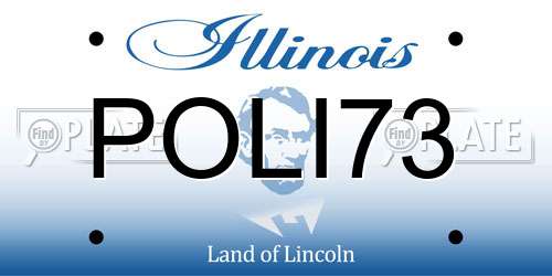 POLI73 Illinois License Plate