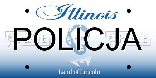 POLICJA Illinois License Plate