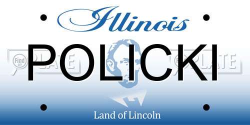 POLICKI Illinois License Plate