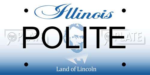 POLITE Illinois License Plate