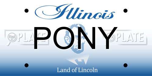 PONY Illinois License Plate