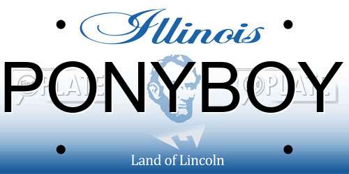 PONYBOY Illinois License Plate