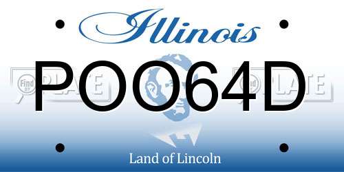POO64D Illinois License Plate