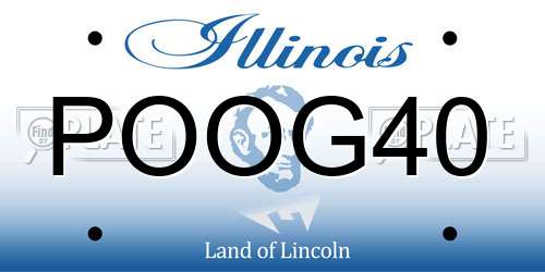 POOG40 Illinois License Plate