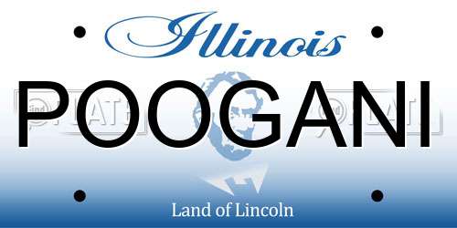 POOGANI Illinois License Plate