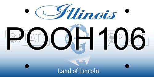 POOH106 Illinois License Plate