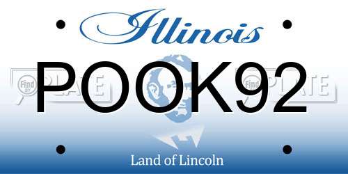 POOK92 Illinois License Plate