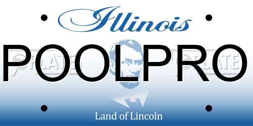 POOLPRO Illinois License Plate