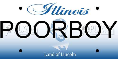 POORBOY Illinois License Plate
