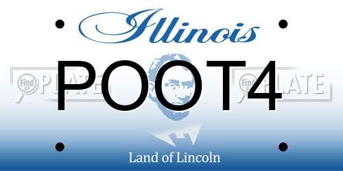 POOT4 Illinois License Plate