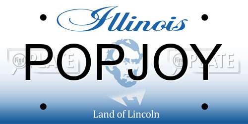 POPJOY Illinois License Plate