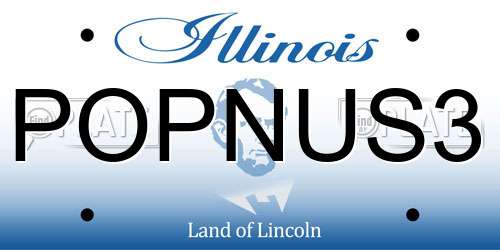 POPNUS3 Illinois License Plate