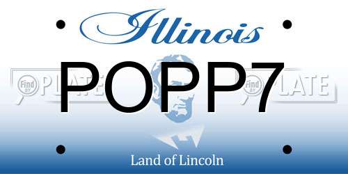 POPP7 Illinois License Plate
