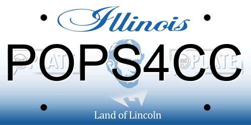 POPS4CC Illinois License Plate