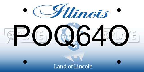 POQ64O Illinois License Plate