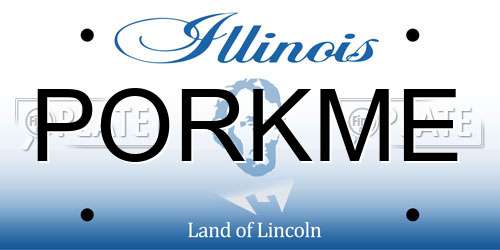 PORKME Illinois License Plate