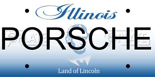 PORSCHE Illinois License Plate