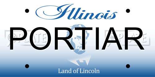 PORTIAR Illinois License Plate