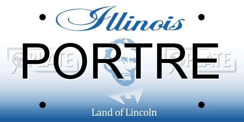 PORTRE Illinois License Plate