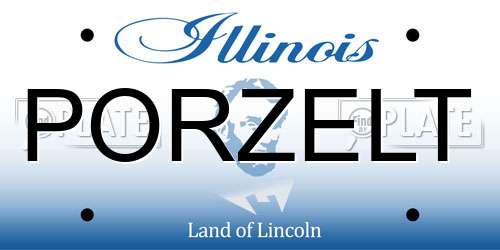 PORZELT Illinois License Plate
