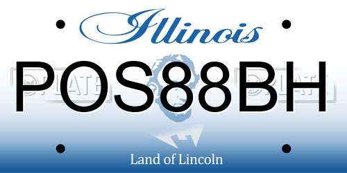 POS88BH Illinois License Plate