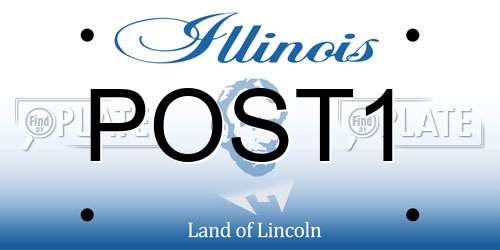 POST1 Illinois License Plate