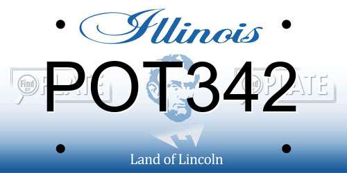 POT342 Illinois License Plate