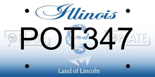 POT347 Illinois License Plate