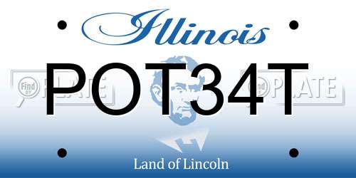 POT34T Illinois License Plate