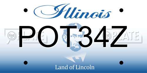 POT34Z Illinois License Plate