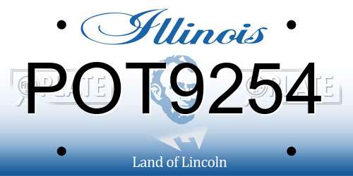 POT9254 Illinois License Plate
