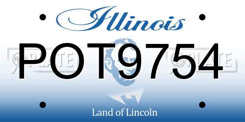 POT9754 Illinois License Plate