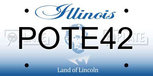 POTE42 Illinois License Plate