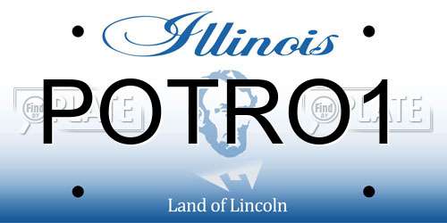 POTRO1 Illinois License Plate