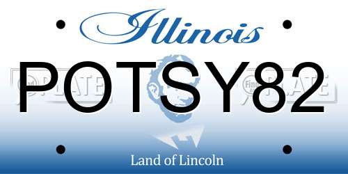POTSY82 Illinois License Plate