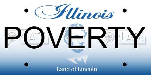 POVERTY Illinois License Plate