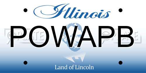 POWAPB Illinois License Plate