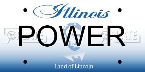 POWER Illinois License Plate