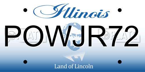 POWJR72 Illinois License Plate