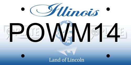 POWM14 Illinois License Plate