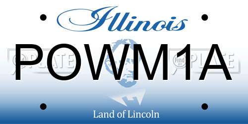 POWM1A Illinois License Plate