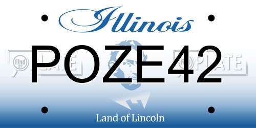 POZE42 Illinois License Plate